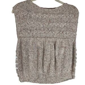 Vintage Toffee silk wool blend lightweight sleeveless sweater size small